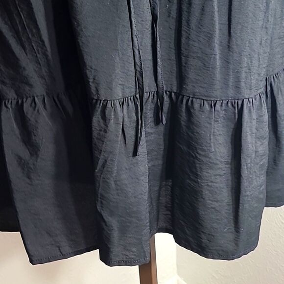 A New Day Sleeveless Top, Black with Ruffle Hem, Size XXL - Picture 3 of 7